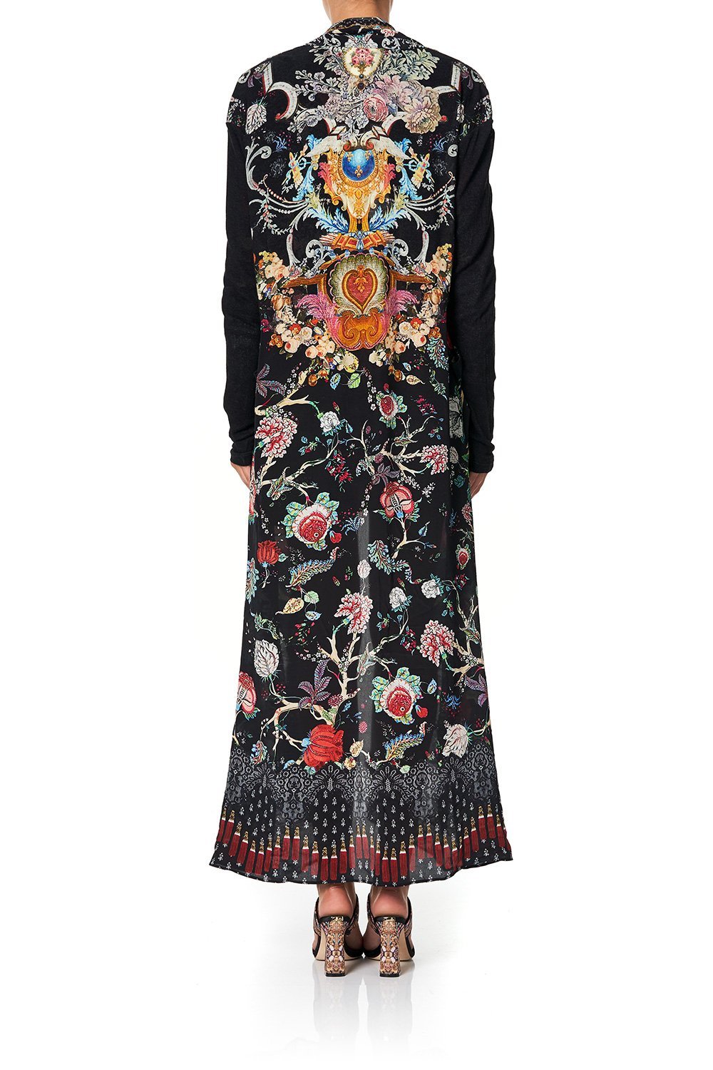 LONG CASUAL JACKET WITH LACE INSERTS HEUTE PROVINCIAL