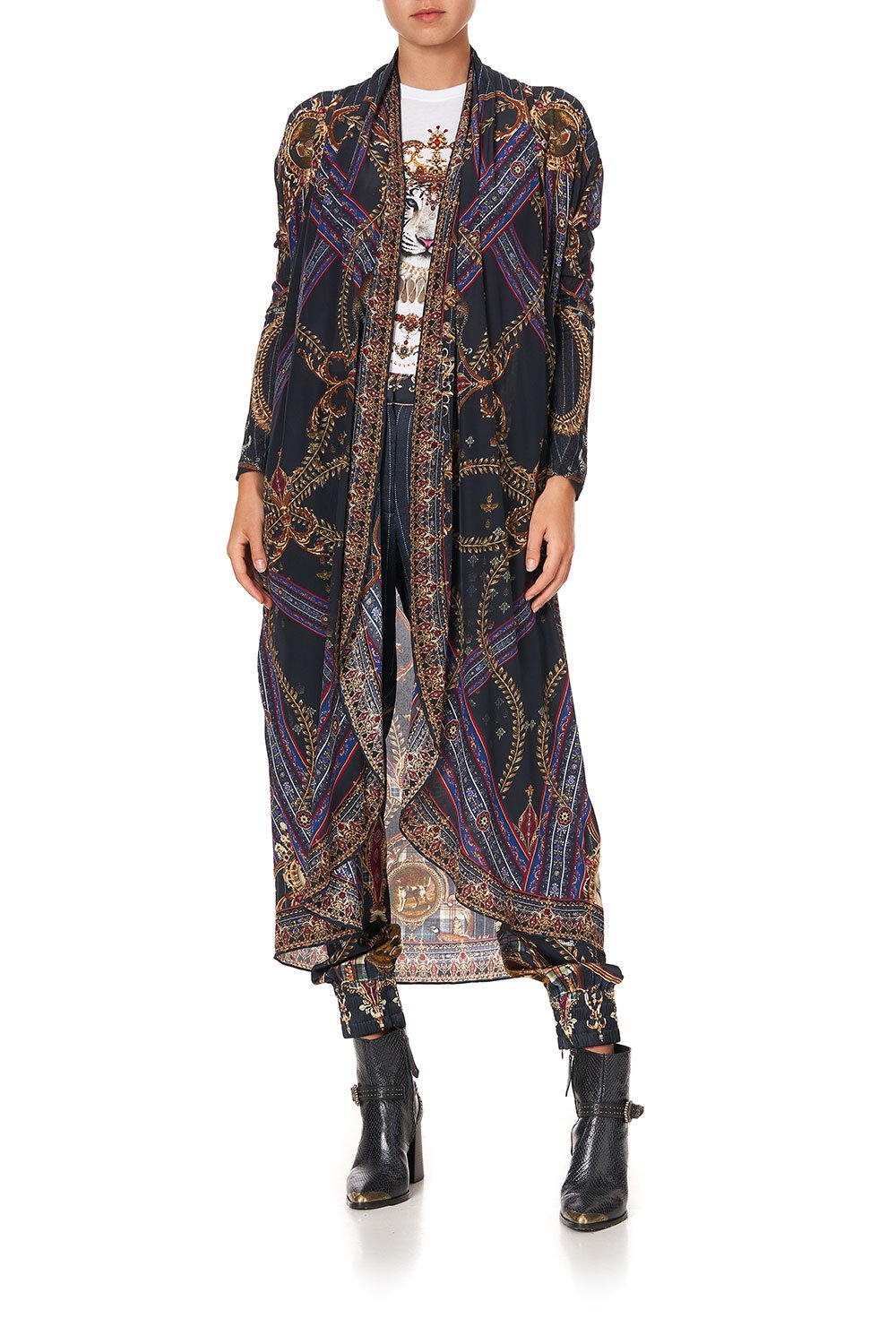 LONG CASUAL JACKET WITH POCKETS DINING HALL DARLING