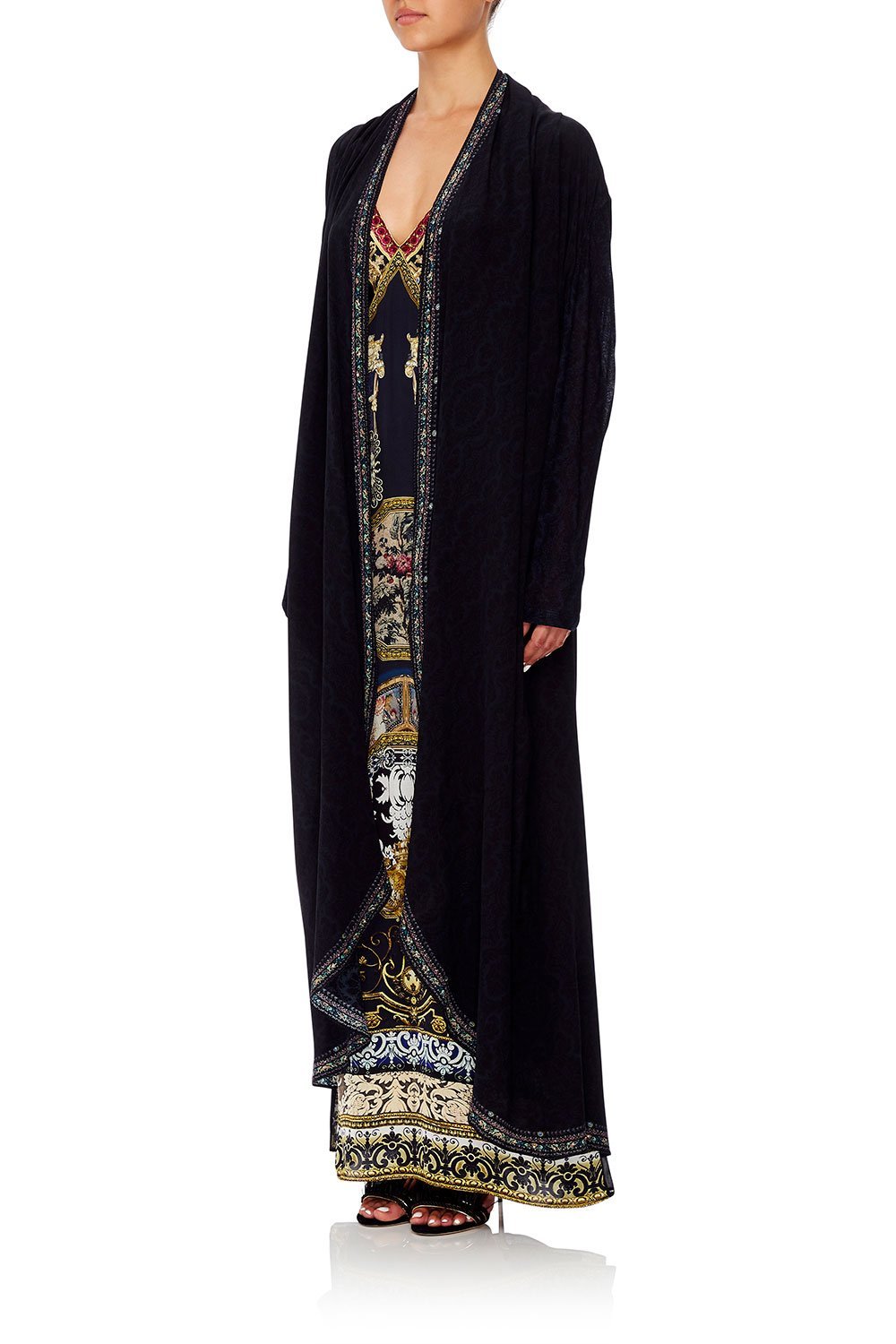 CAMILLA LONG CASUAL JACKET WITH POCKETS MIDNIGHT MEETING