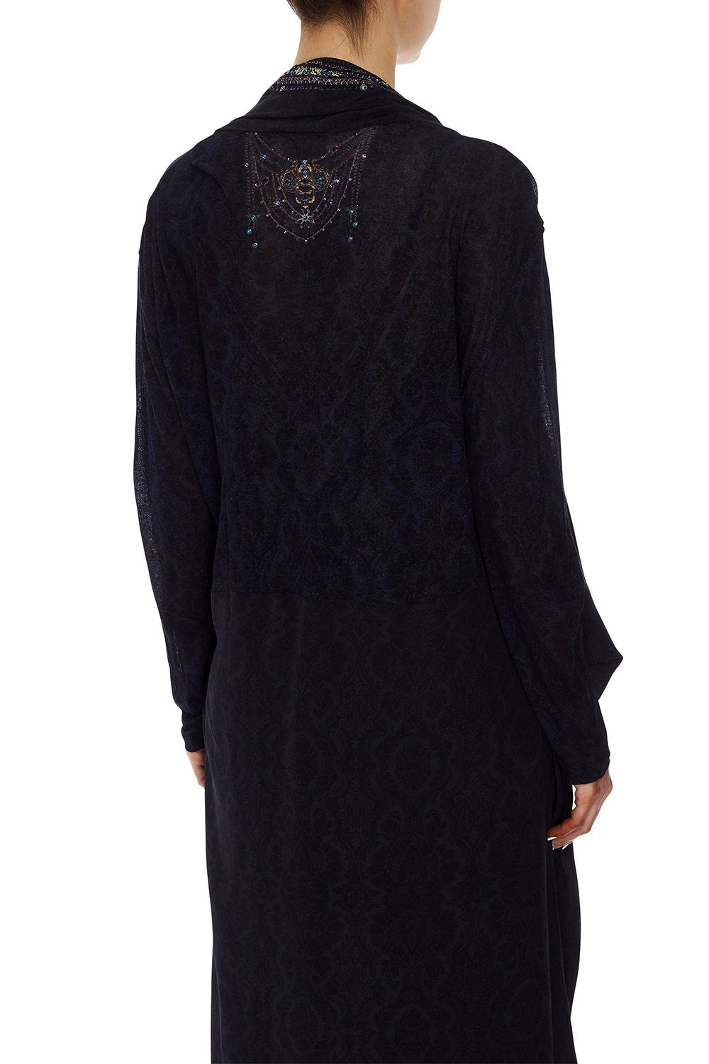 CAMILLA LONG CASUAL JACKET WITH POCKETS MIDNIGHT MEETING