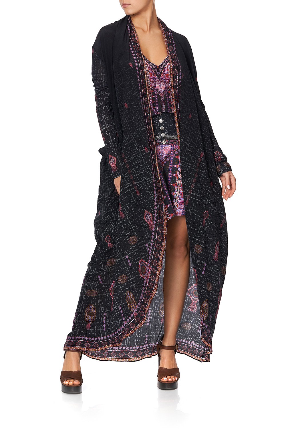 LONG CASUAL JACKET WITH POCKETS MINA MINA