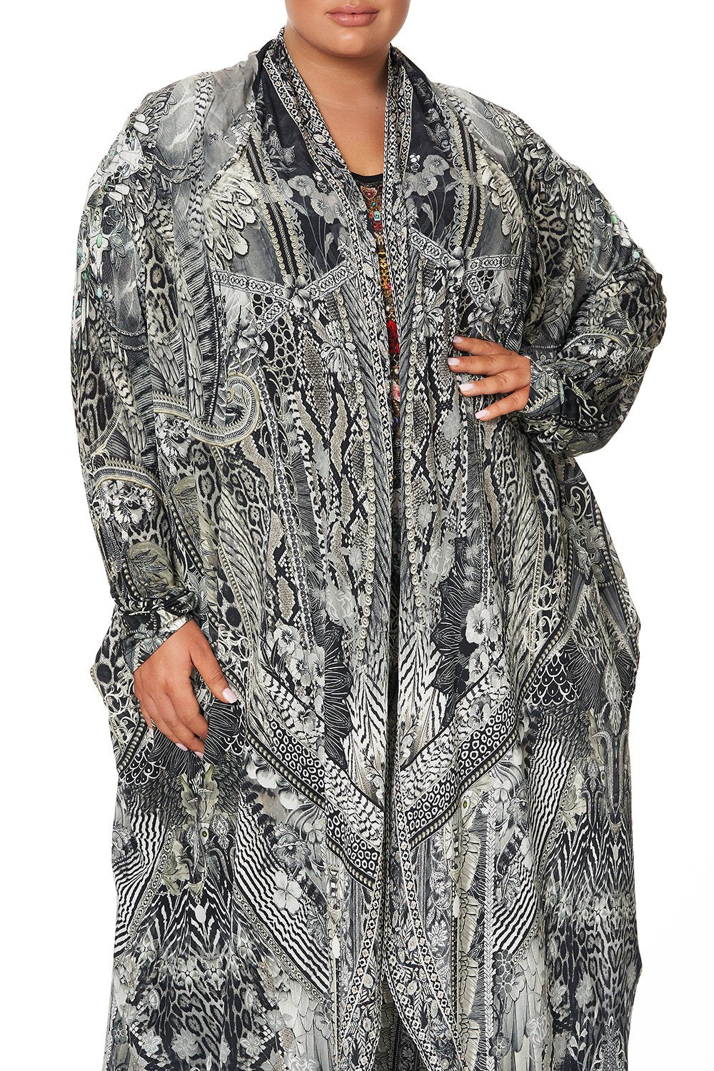 LONG CASUAL JACKET WITH POCKETS ONE TRIBE