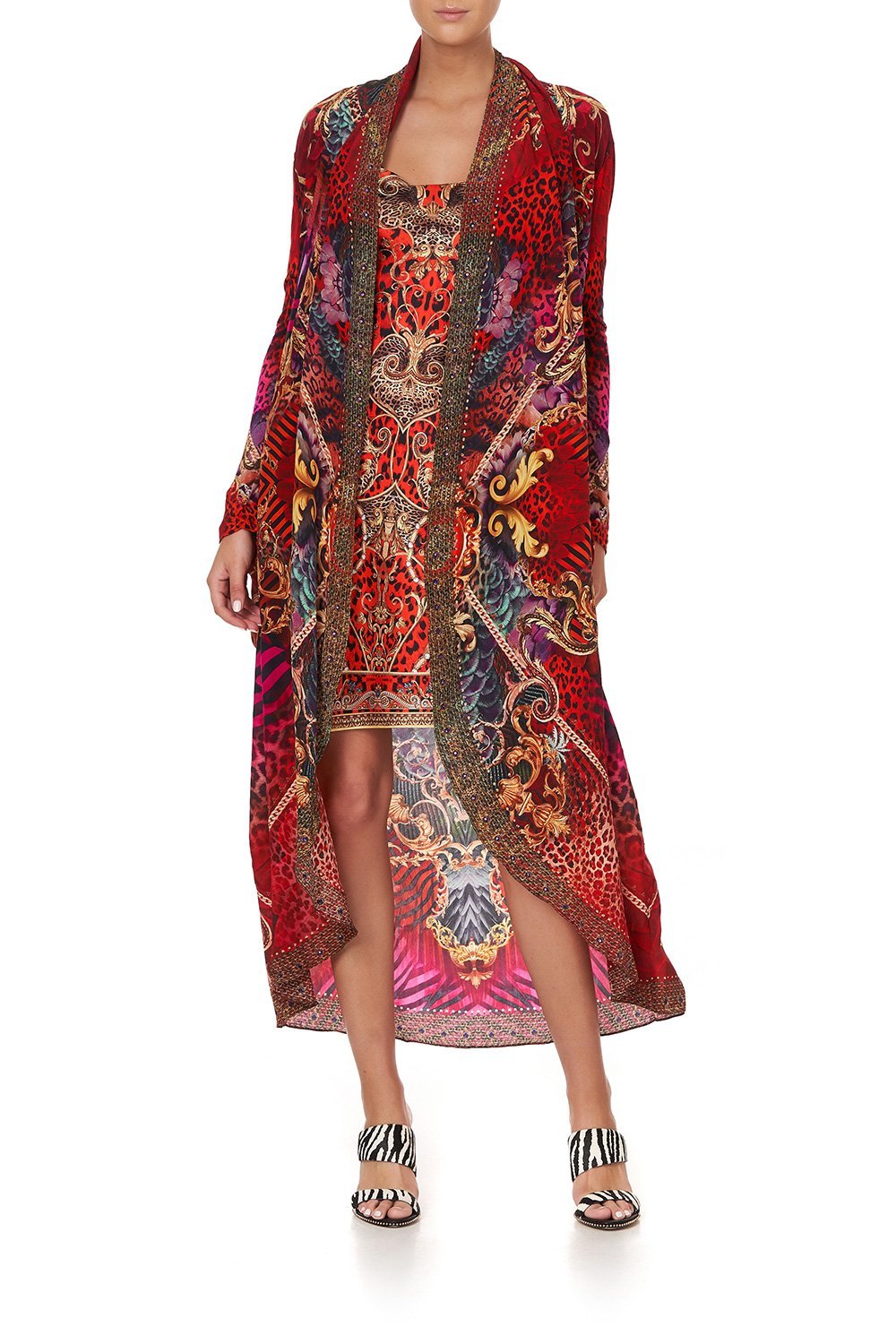 LONG CASUAL JACKET WITH POCKETS SLAVE TO THE RHYTHM