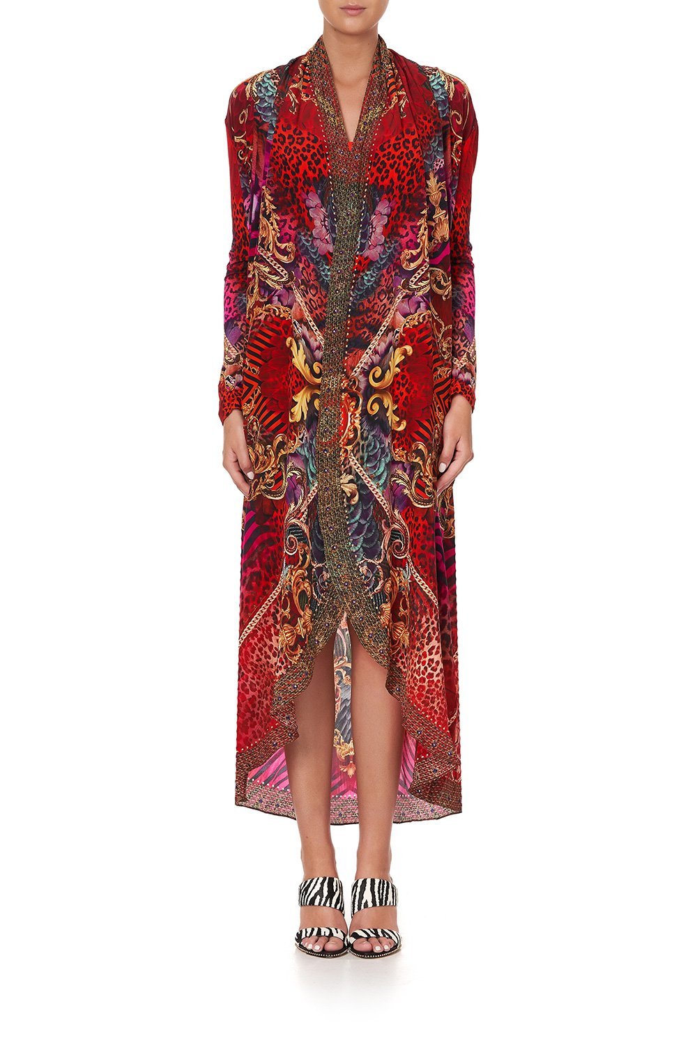 LONG CASUAL JACKET WITH POCKETS SLAVE TO THE RHYTHM