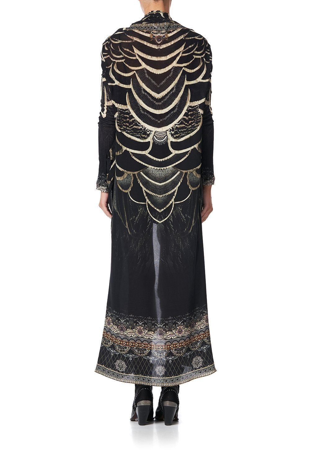 LONG CASUAL JACKET WITH POCKETS UNDER A FULL MOON