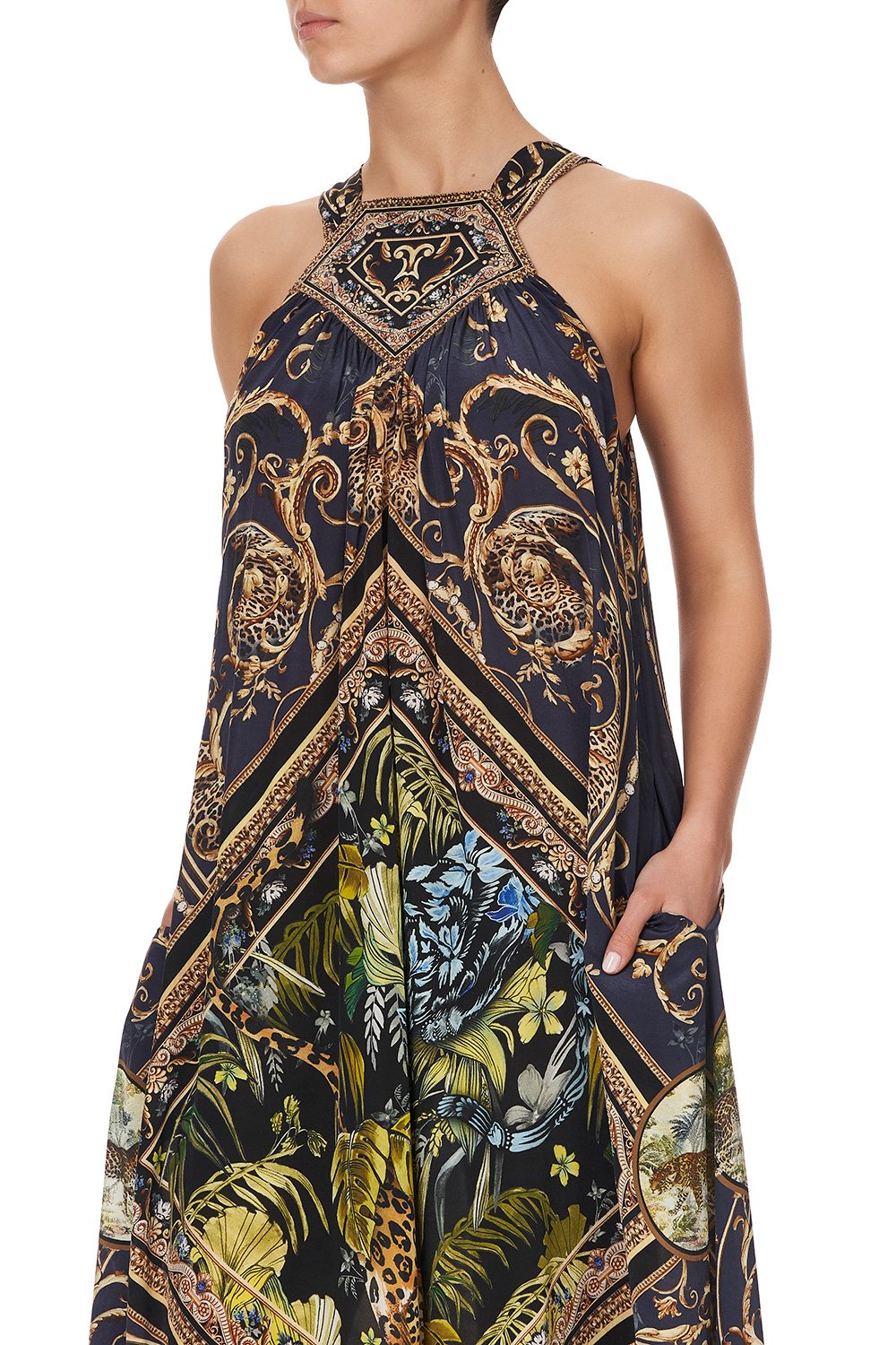 LONG DRESS WITH HALTER NECKLINE SEVEN DAY WEEKEND