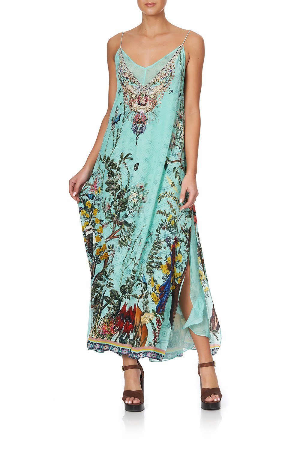 LONG DRESS WITH SHEER UNDERLAY MILLAS BACKYARD