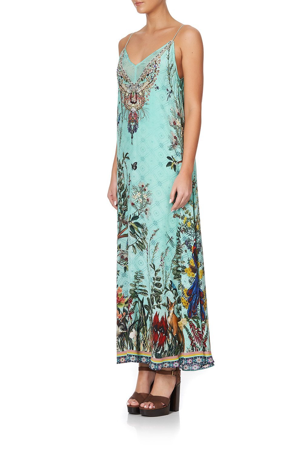 LONG DRESS WITH SHEER UNDERLAY MILLAS BACKYARD