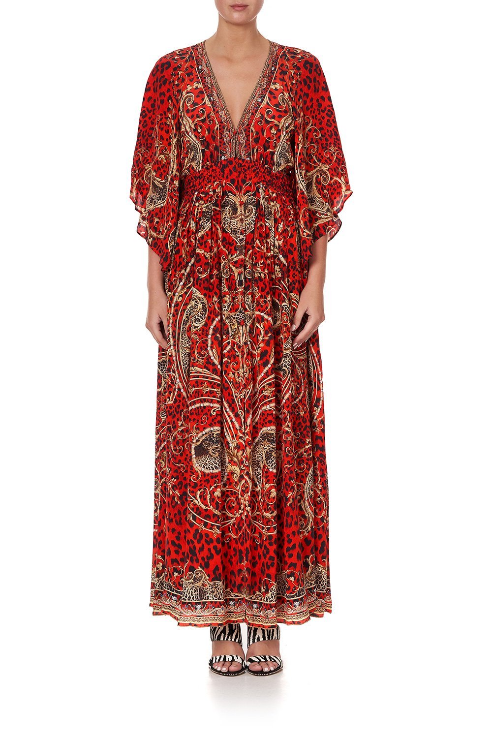 LONG DRESS WITH SMOCKED WAIST SLAVE TO THE RHYTHM