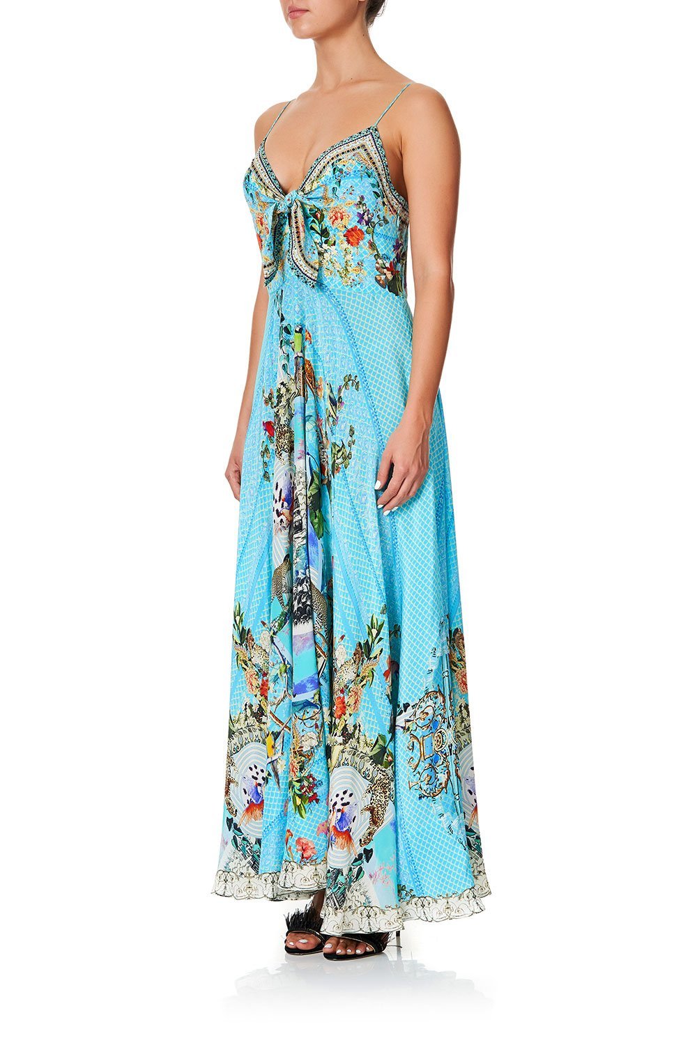 LONG DRESS WITH TIE FRONT GIRL FROM ST TROPEZ