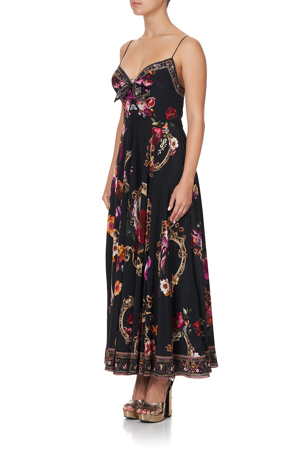 LONG DRESS WITH TIE FRONT MIRROR MIRROR