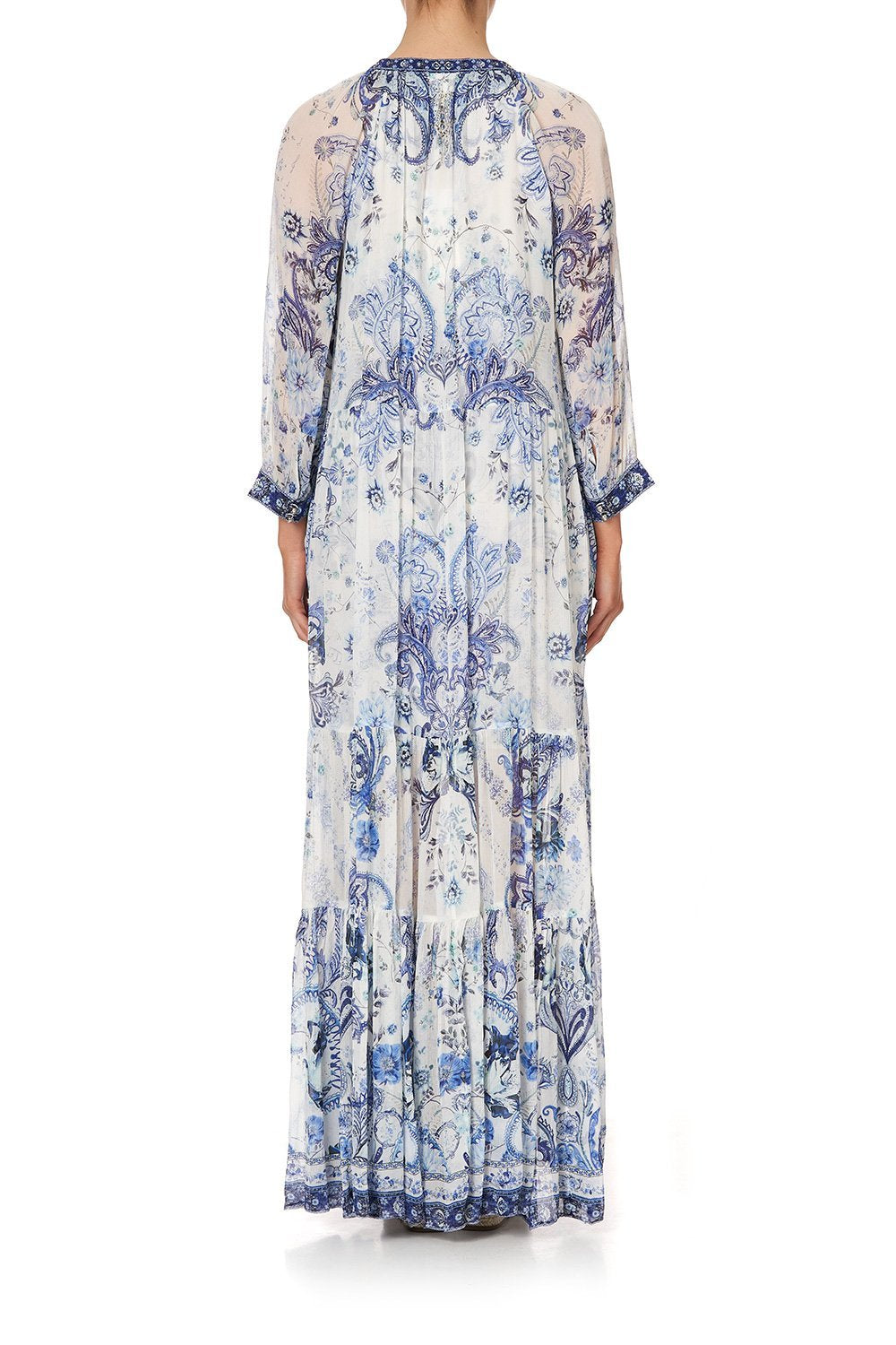 LONG GATHERED PANEL DRESS TALKING ABOUT A REVOLUTION