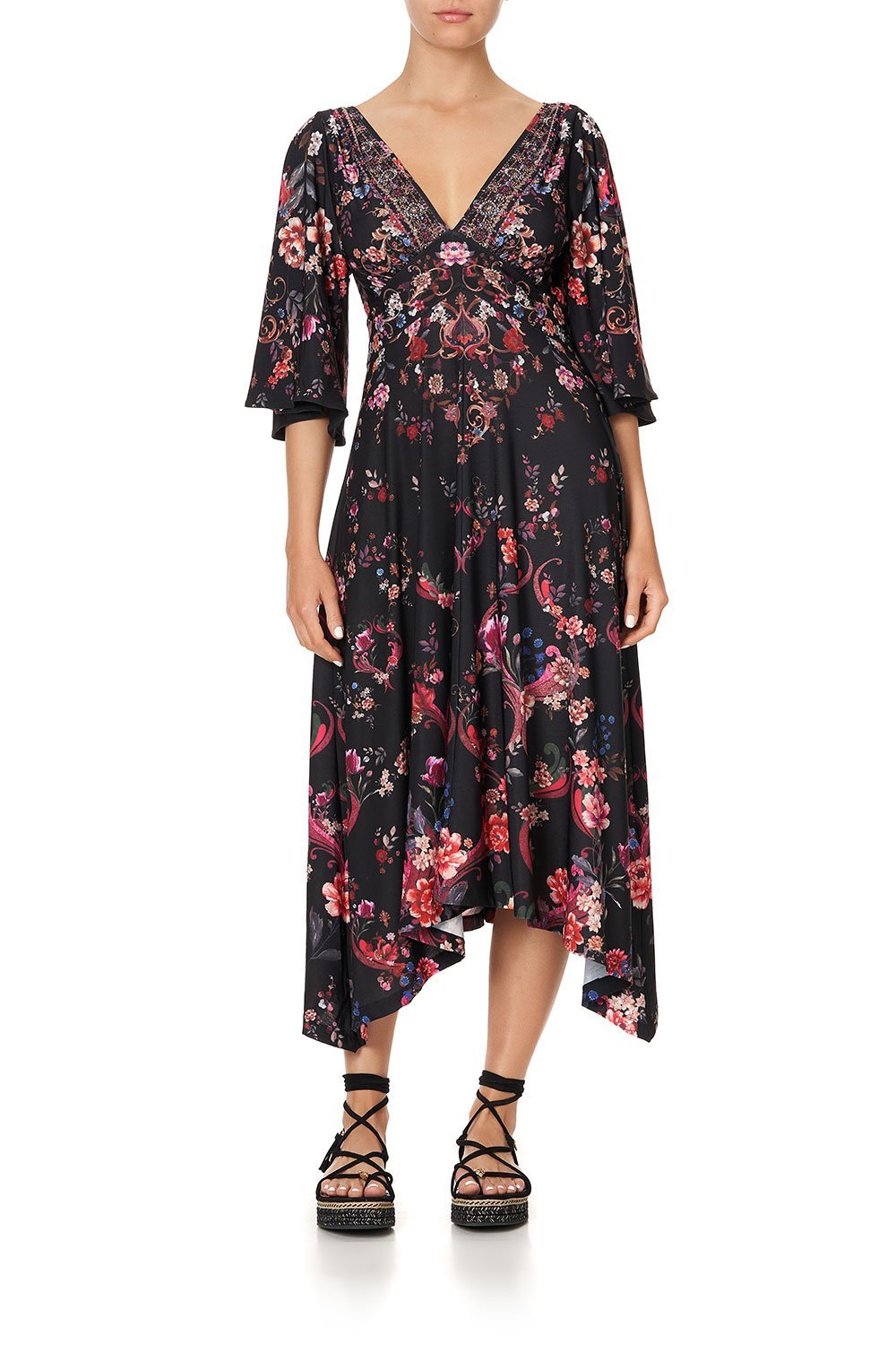 LONG HANDKERCHIEF JERSEY DRESS A GIRL LIKE YOU