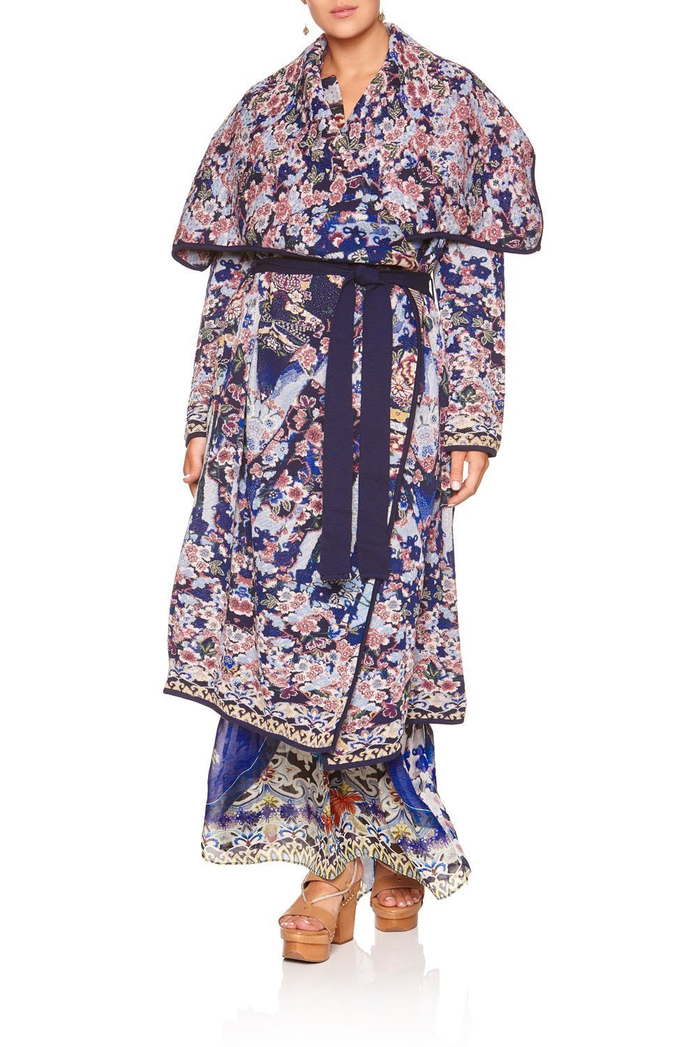 LONG JACQUARD CARDIGAN WITH TIE DARLING'S DESTINY