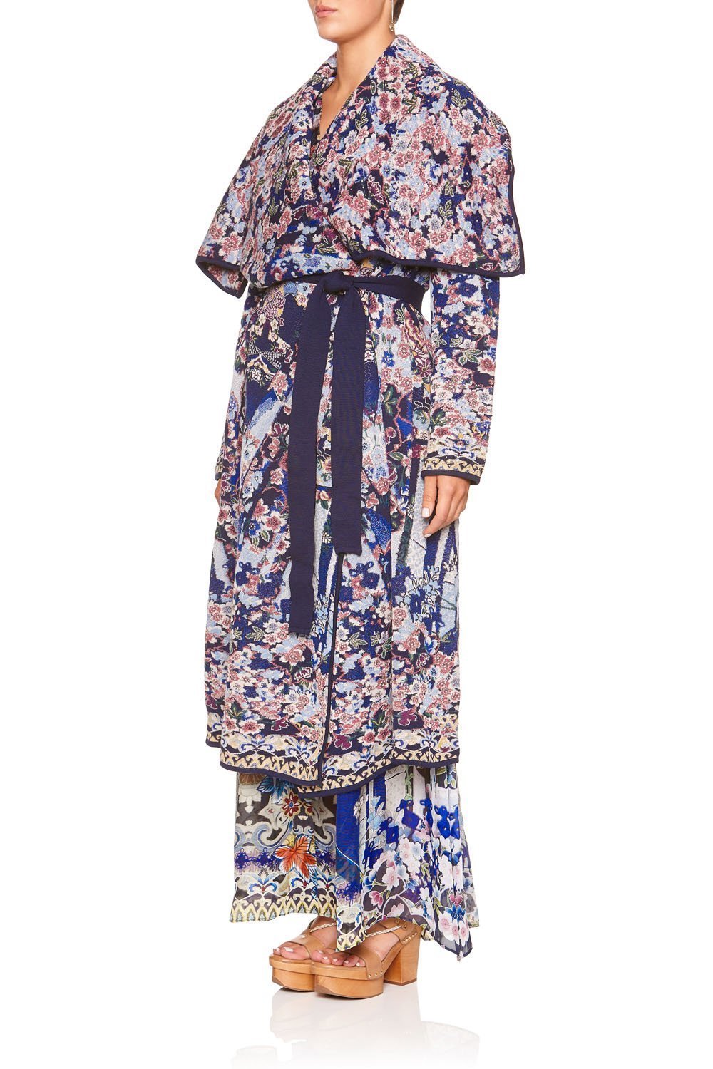 LONG JACQUARD CARDIGAN WITH TIE DARLING'S DESTINY