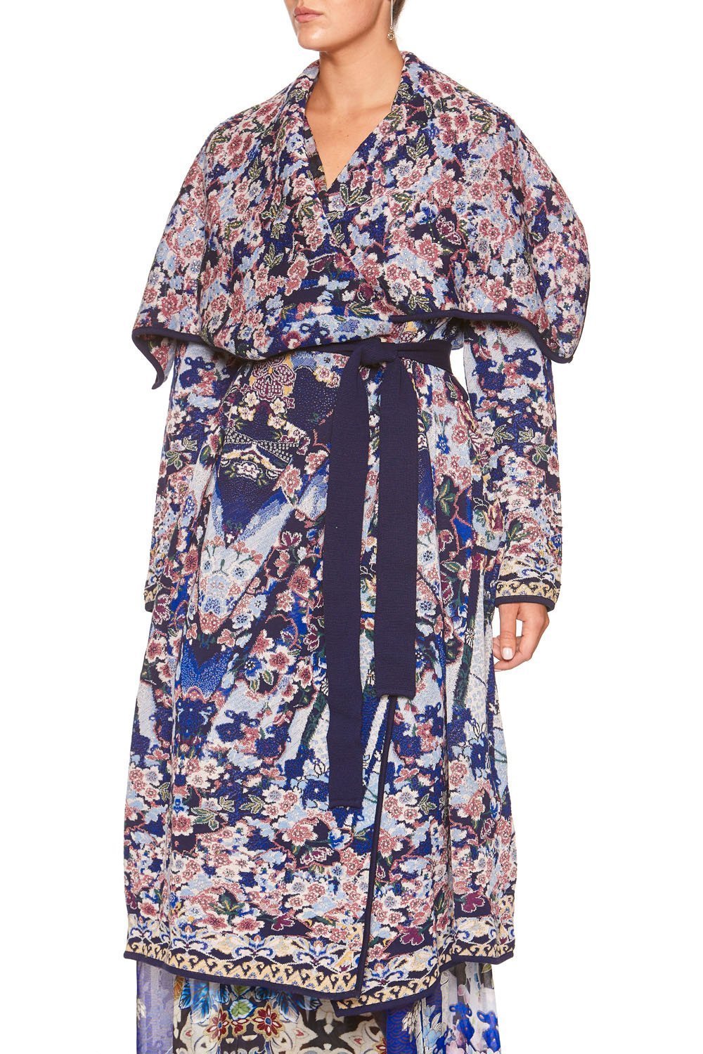 LONG JACQUARD CARDIGAN WITH TIE DARLING'S DESTINY