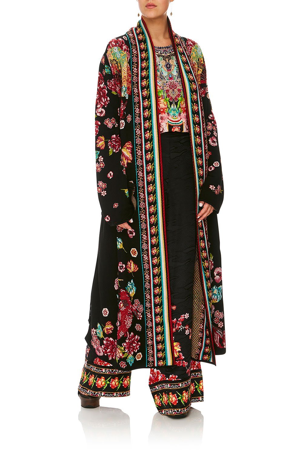 CAMILLA PAINTED LAND LONG KIMONO WRAP