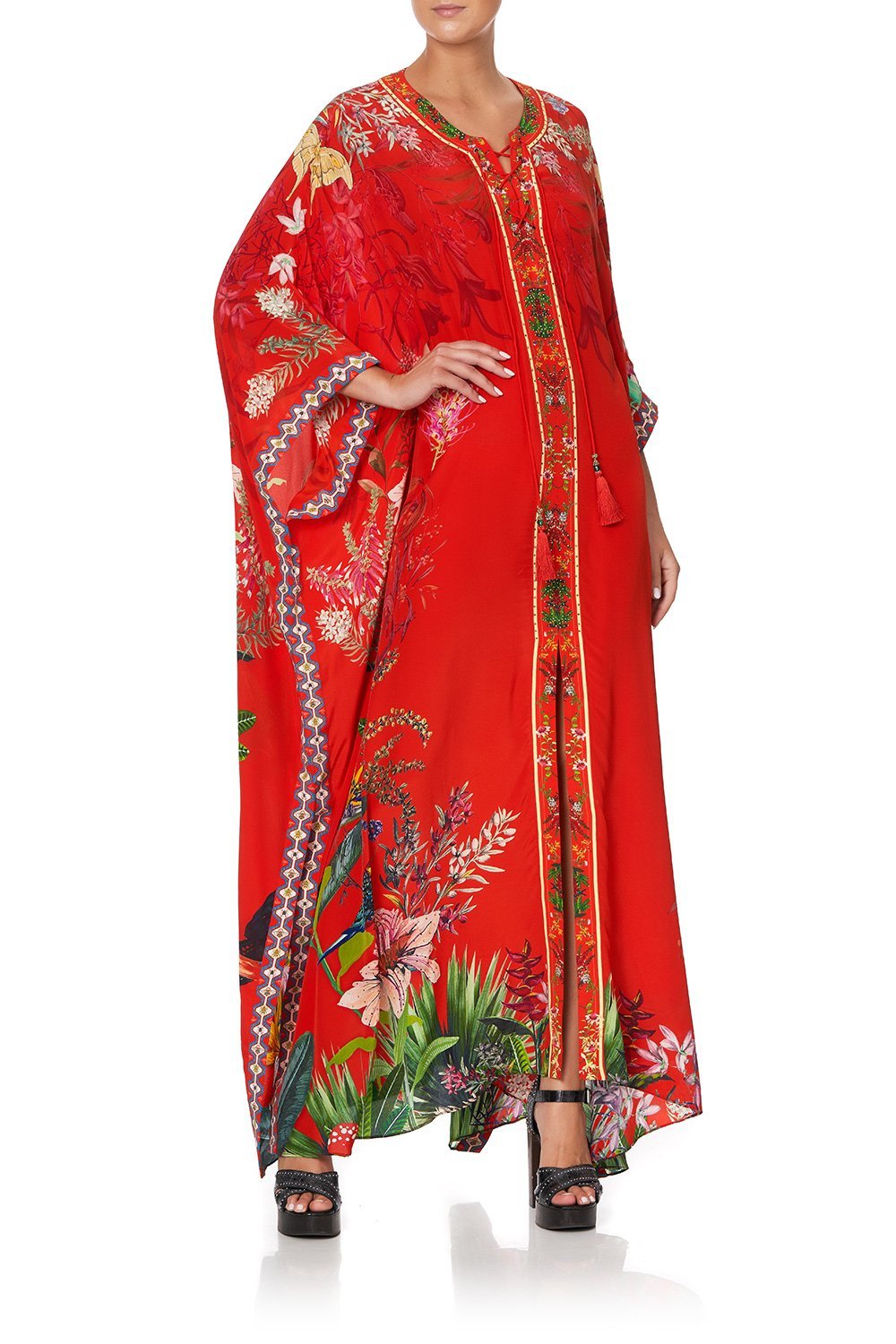 LONG LACE UP KAFTAN WITH EYELETS FARAWAY TREE