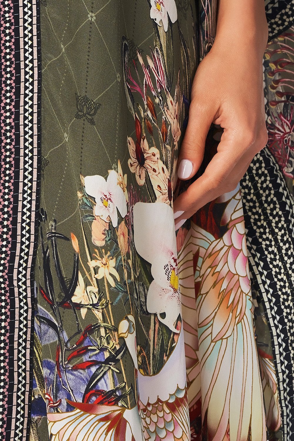 LONG LACE UP KAFTAN WITH EYELETS WATCHFUL WINGS