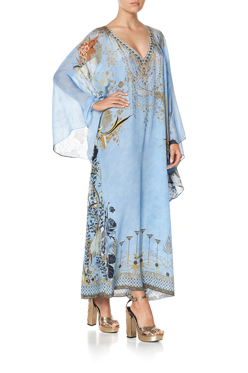 LONG RAGLAN SLEEVE FLARED KAFTAN FAIRY FOUNTAIN