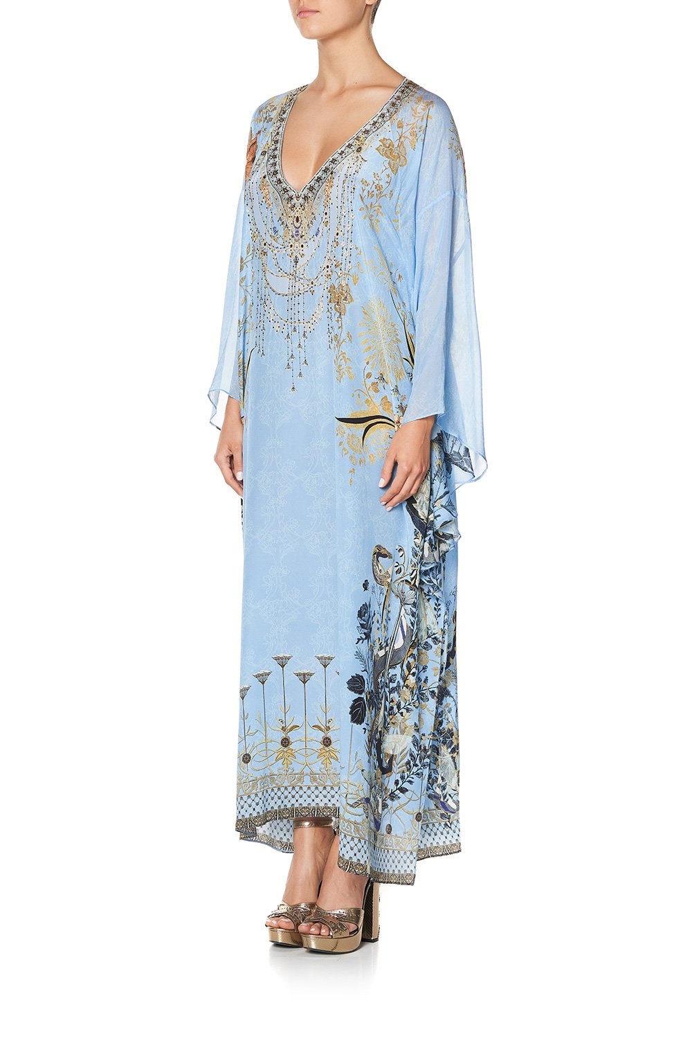 LONG RAGLAN SLEEVE FLARED KAFTAN FAIRY FOUNTAIN