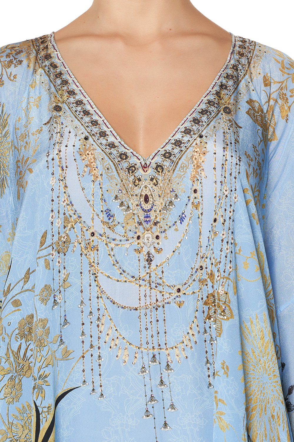 LONG RAGLAN SLEEVE FLARED KAFTAN FAIRY FOUNTAIN