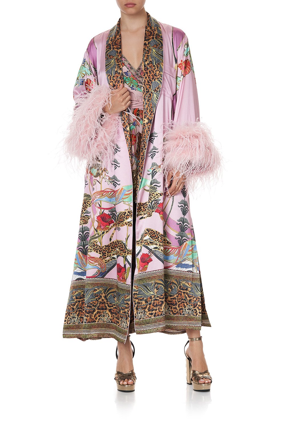 LONG ROBE WITH FLARED SLEEVE ZIBA ZIBA