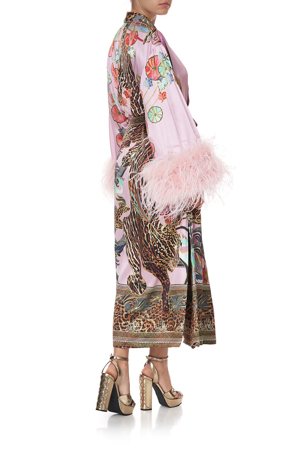 LONG ROBE WITH FLARED SLEEVE ZIBA ZIBA