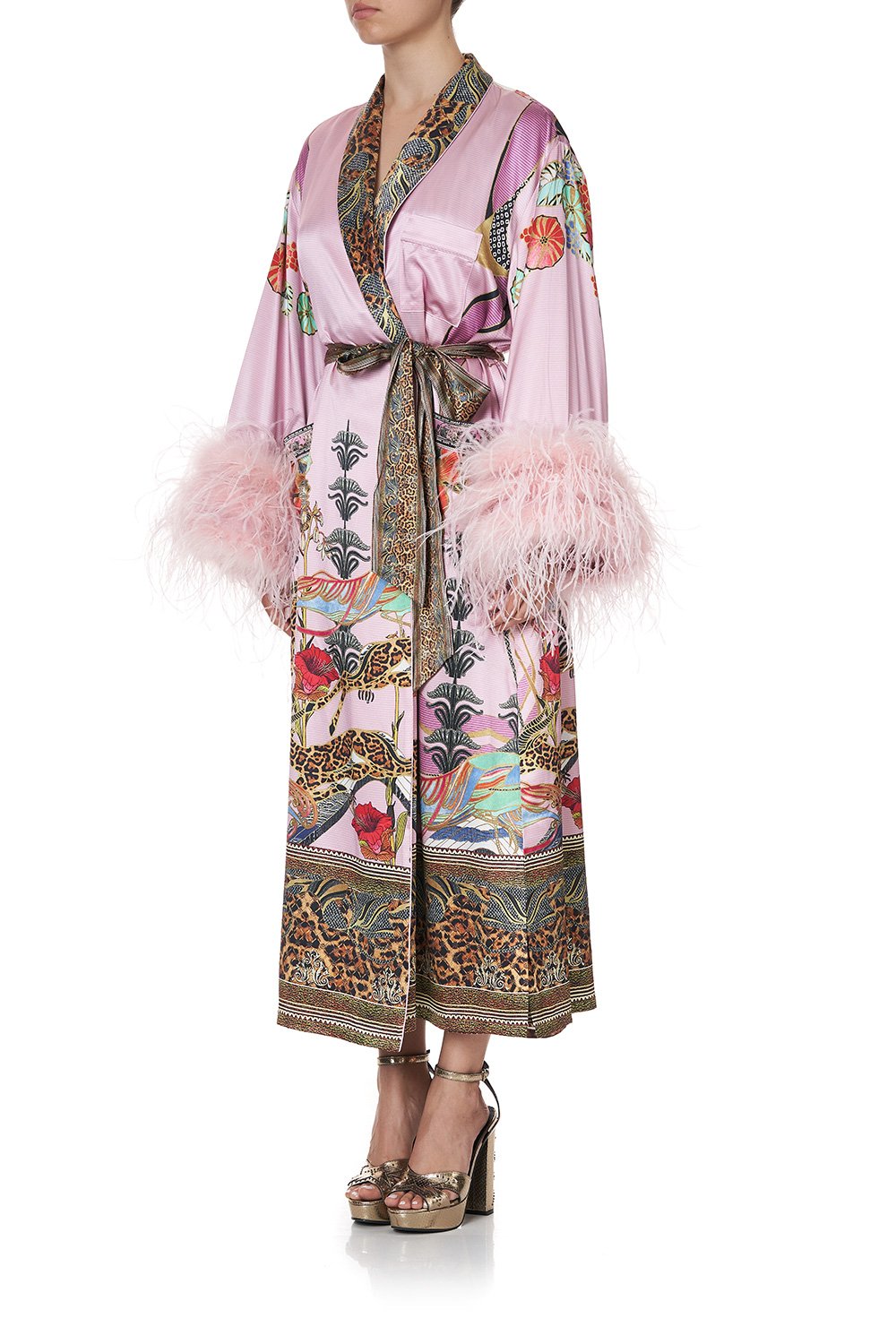 LONG ROBE WITH FLARED SLEEVE ZIBA ZIBA