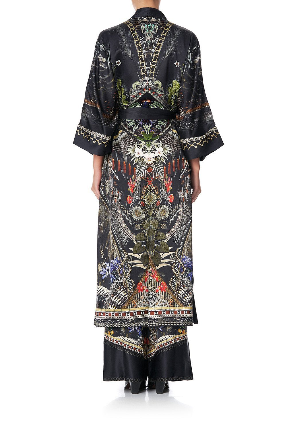 LONG ROBE WITH NARROW COLLAR BOTANICAL CHRONICLES