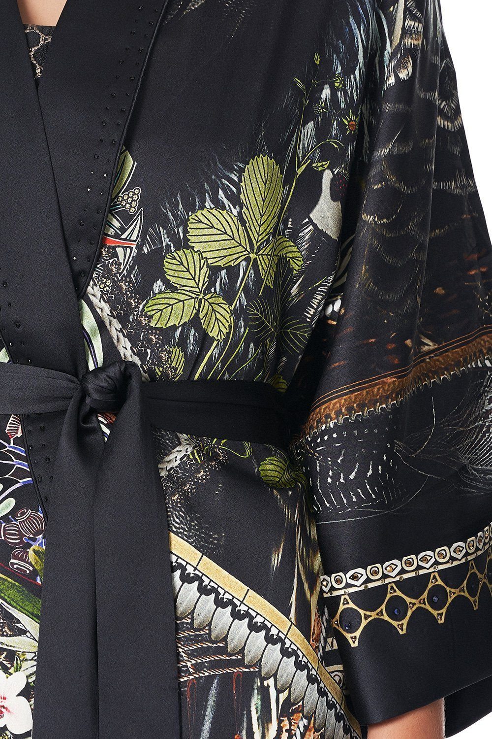 LONG ROBE WITH NARROW COLLAR BOTANICAL CHRONICLES