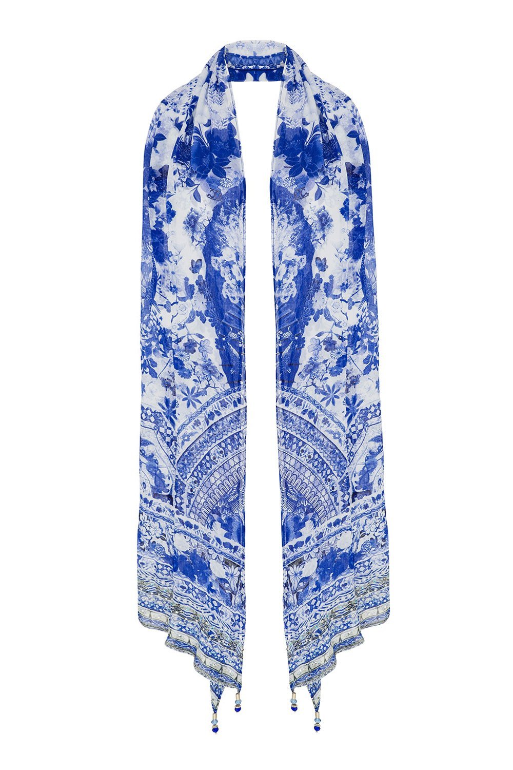 CAMILLA THE FAN SEA LONG SCARF