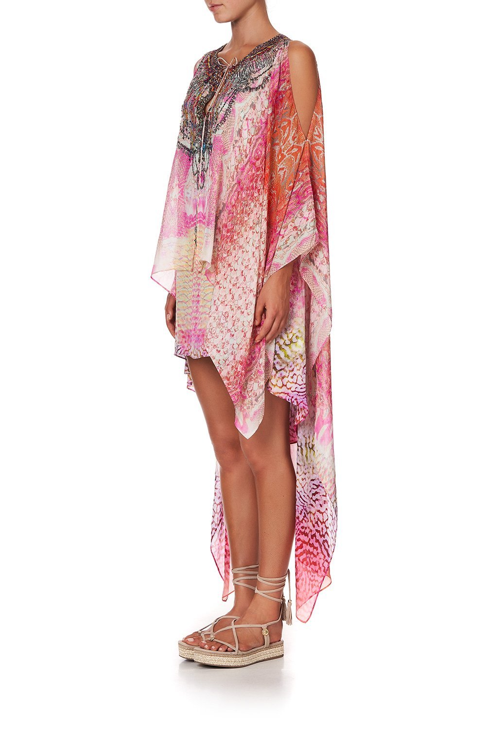 LONG SHEER OVERLAY DRESS SERPENTINE DREAMS