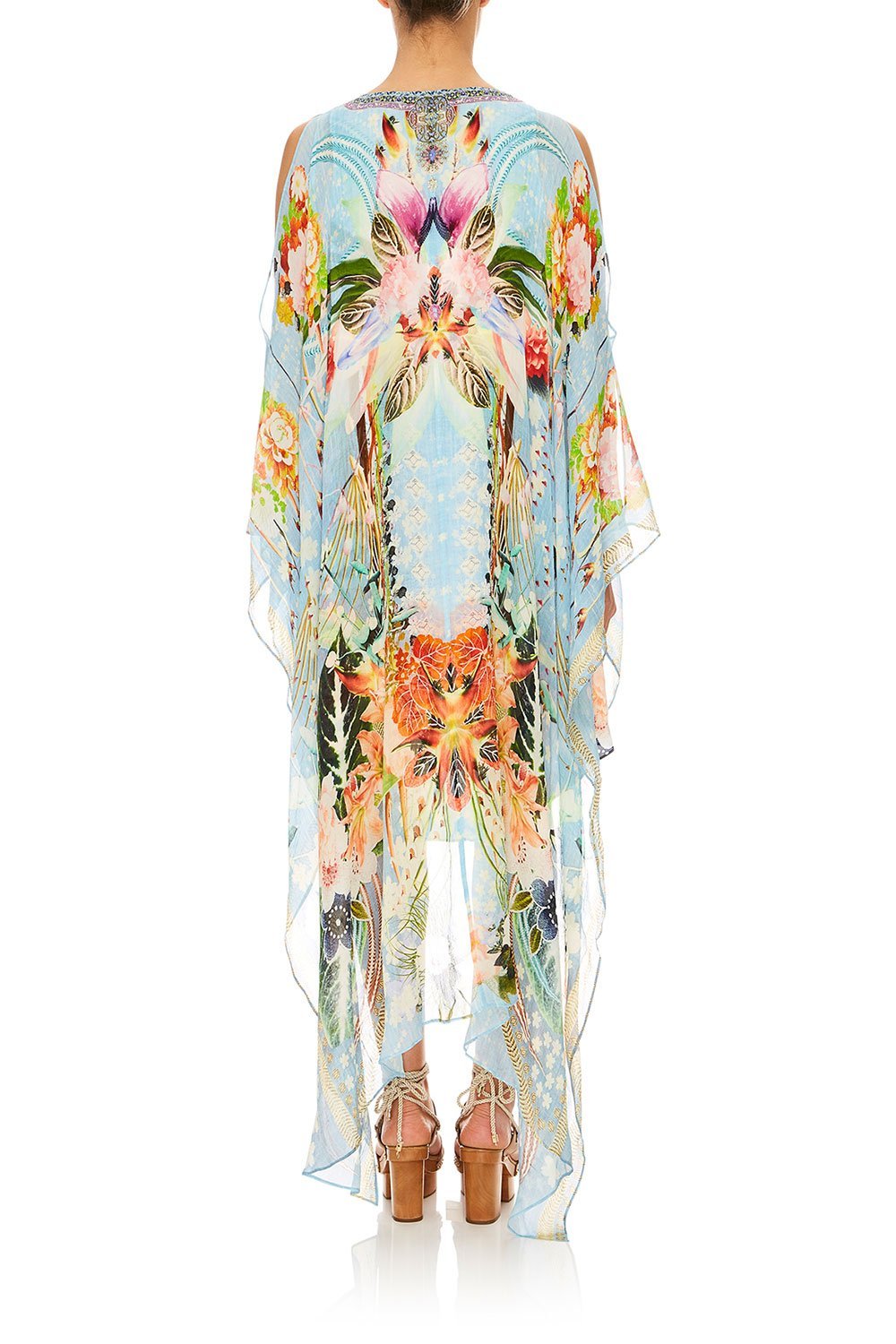 CAMILLA THE STILL ABYSS LONG SHEER OVERLAY DRESS