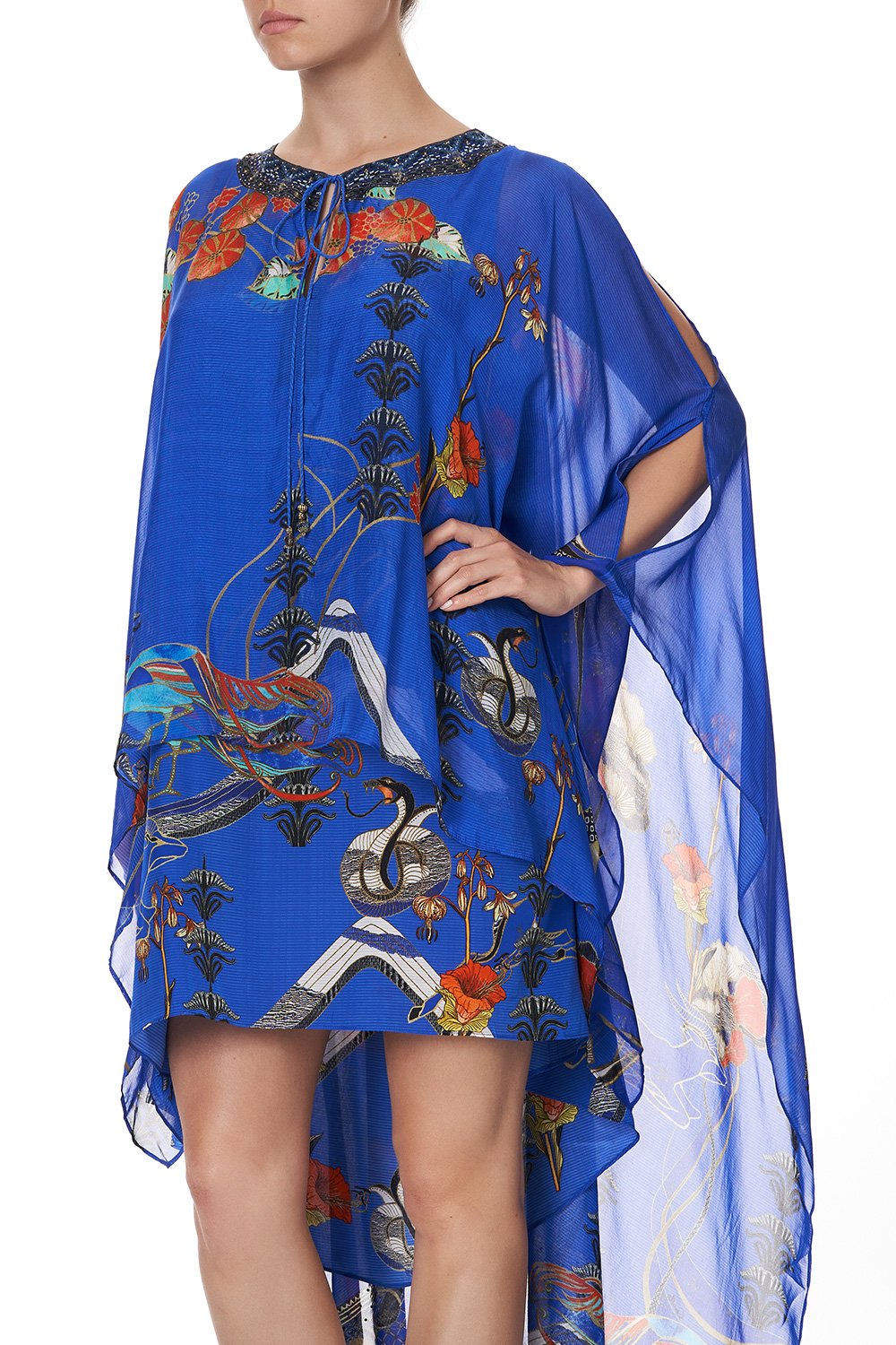 LONG SHEER OVERLAY DRESS TREE OF LIFE