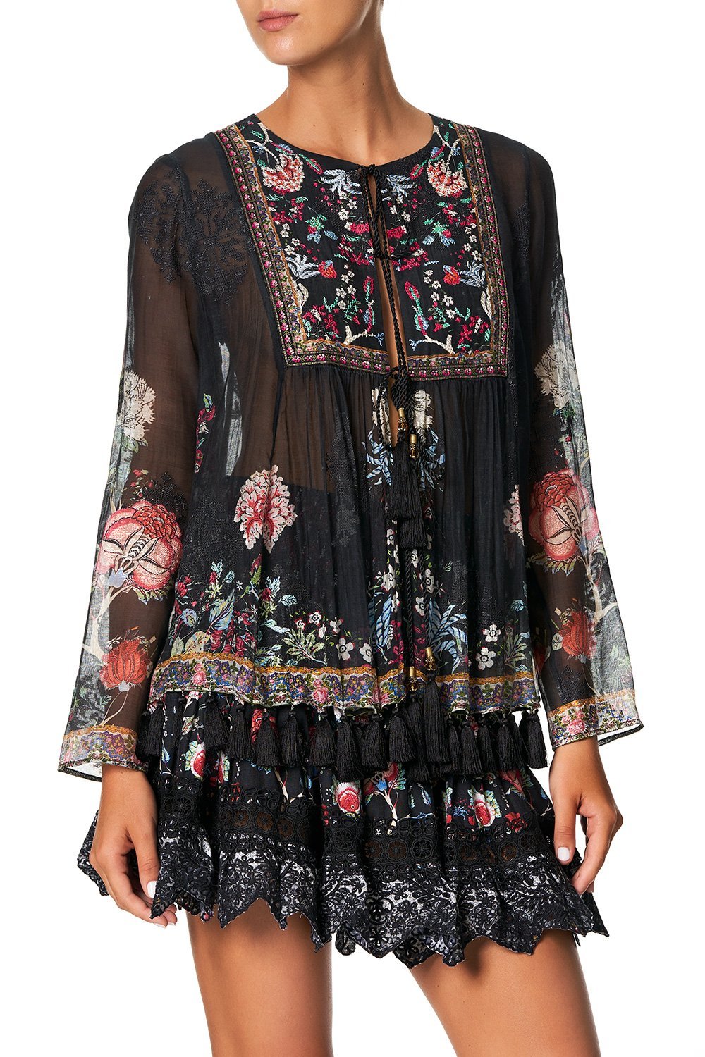 CAMILLA LONG SLEEVE BIB TOP HAUTE PROVINCIAL