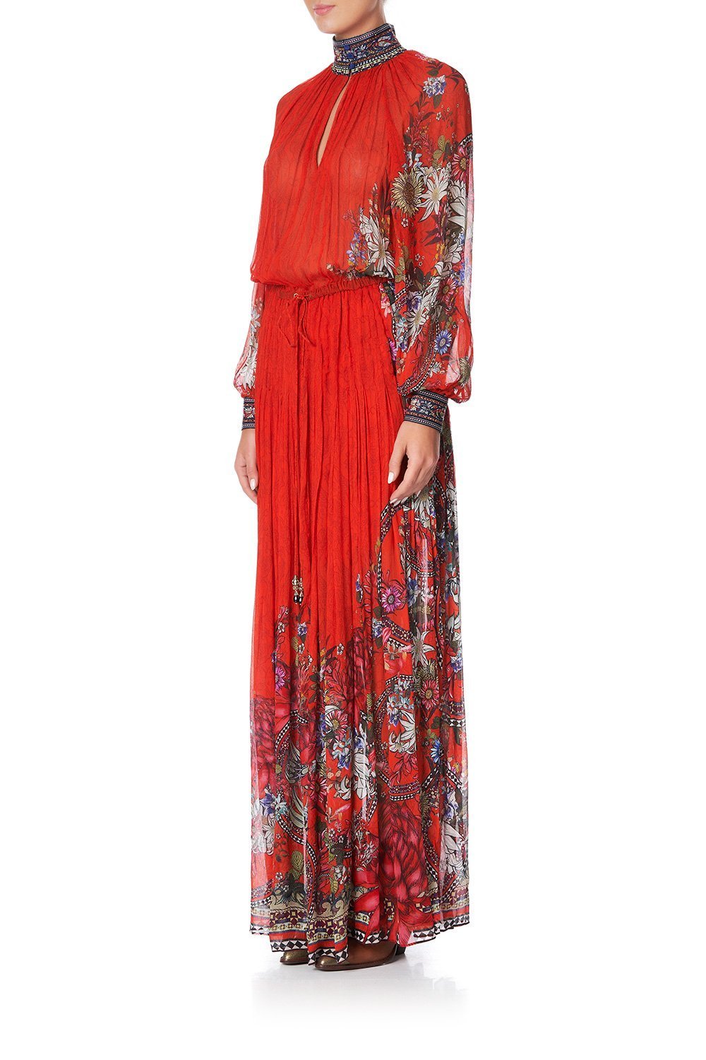 LONG SLEEVE DRESS WITH COLLAR WONDERING WARATAH