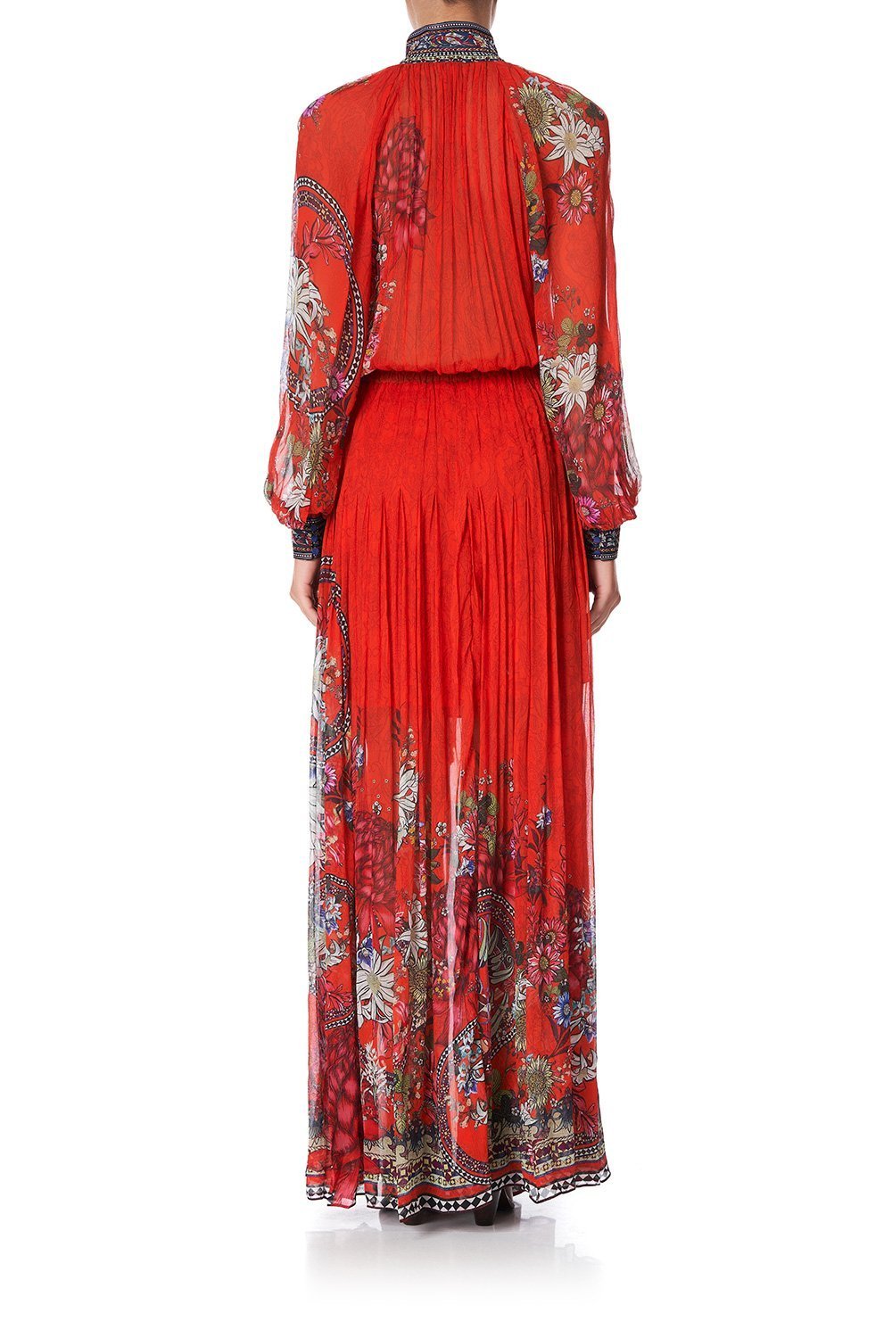 LONG SLEEVE DRESS WITH COLLAR WONDERING WARATAH