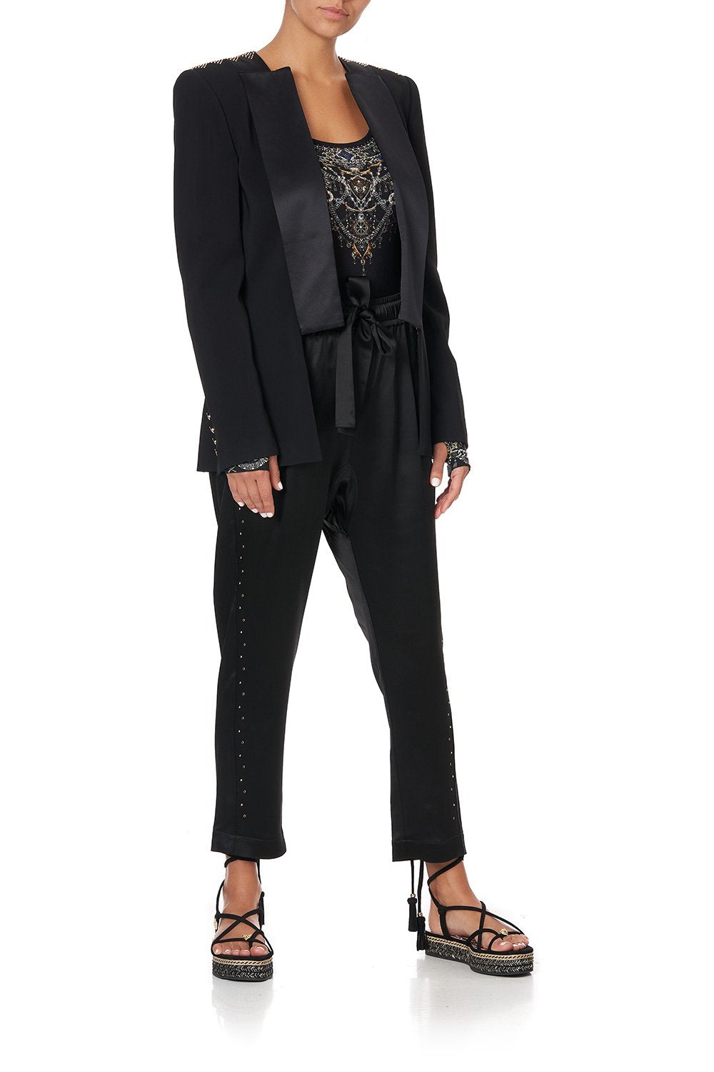 LONG SLEEVE TOP WITH THUMBHOLE MIDNIGHT PEARL