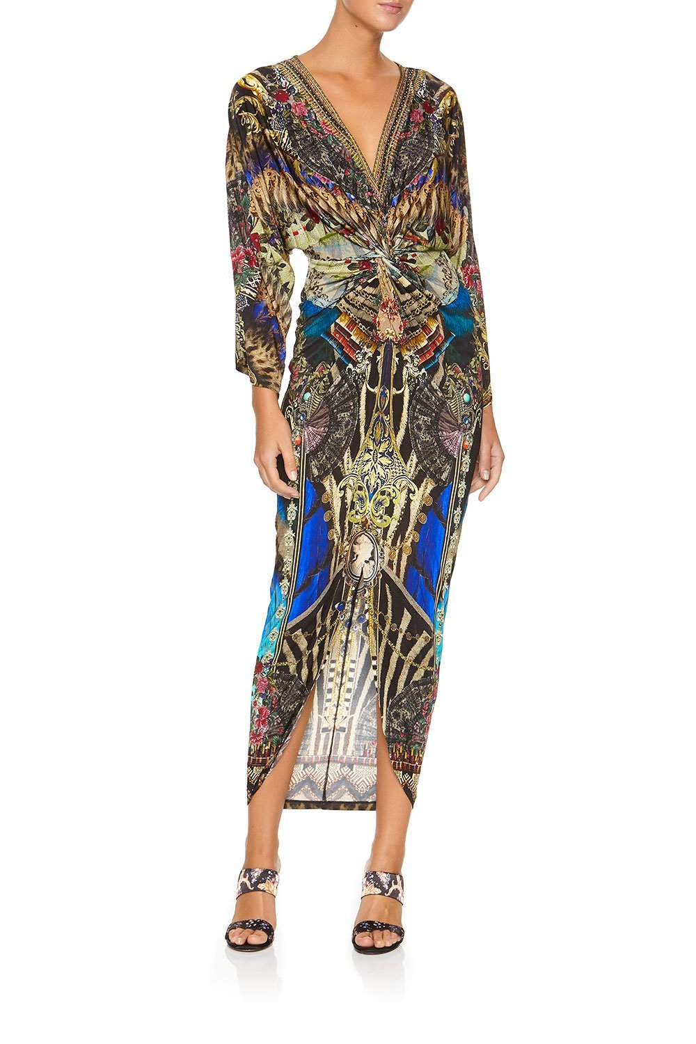 LONG SPLIT FRONT TWIST DRESS STRONGER TOGETHER