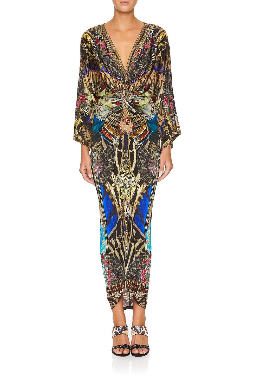 LONG SPLIT FRONT TWIST DRESS STRONGER TOGETHER