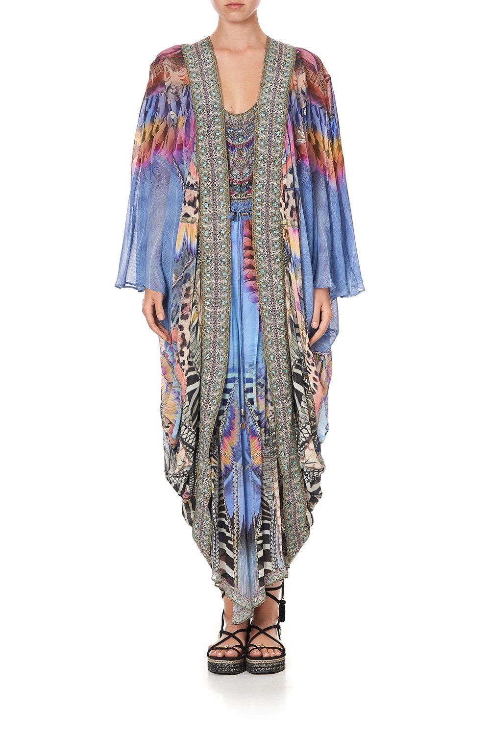 LONGE SLEEVE LONG CAPE LOVE ON THE WING