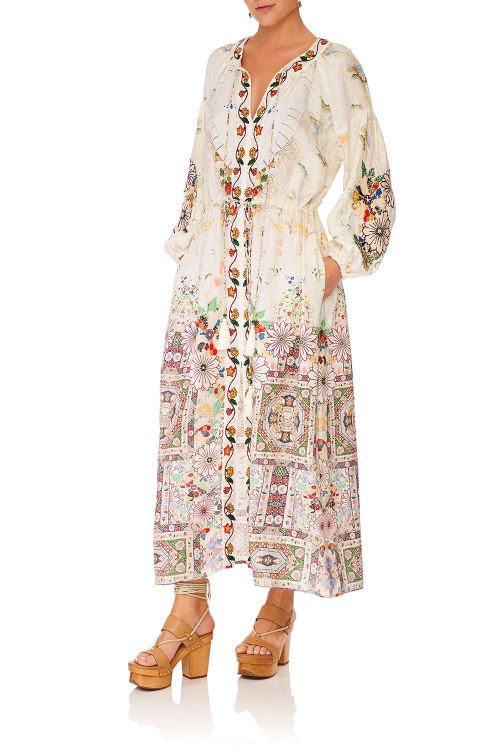 CAMILLA TIME AFTER TIME LOOSE FIT DRESS W TIES