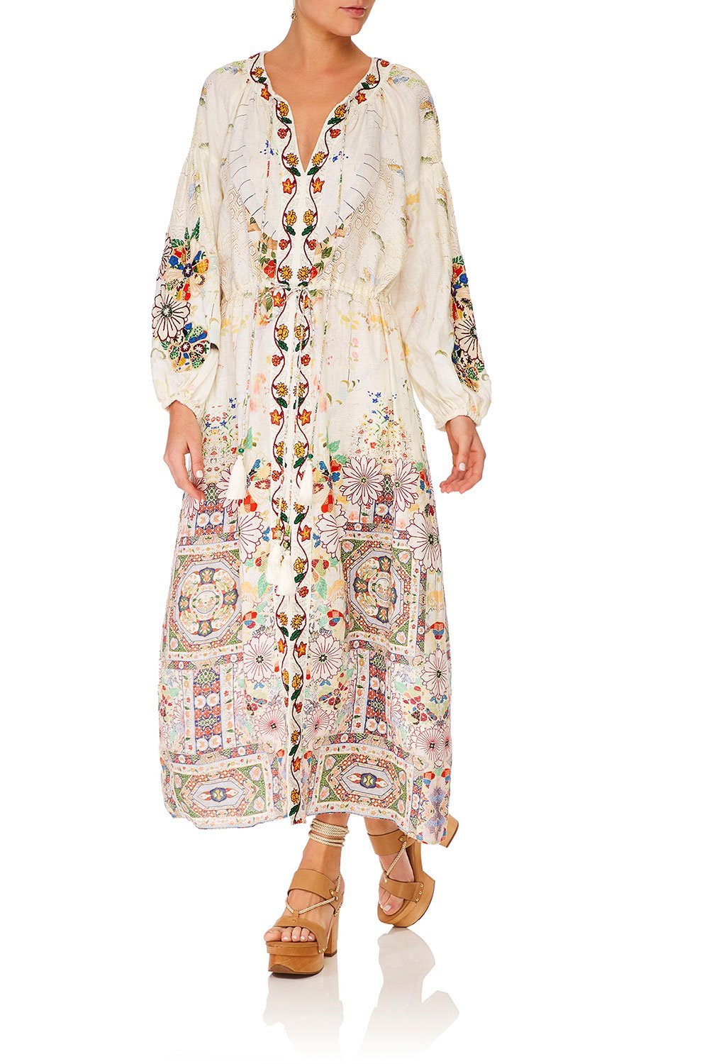 CAMILLA TIME AFTER TIME LOOSE FIT DRESS W TIES