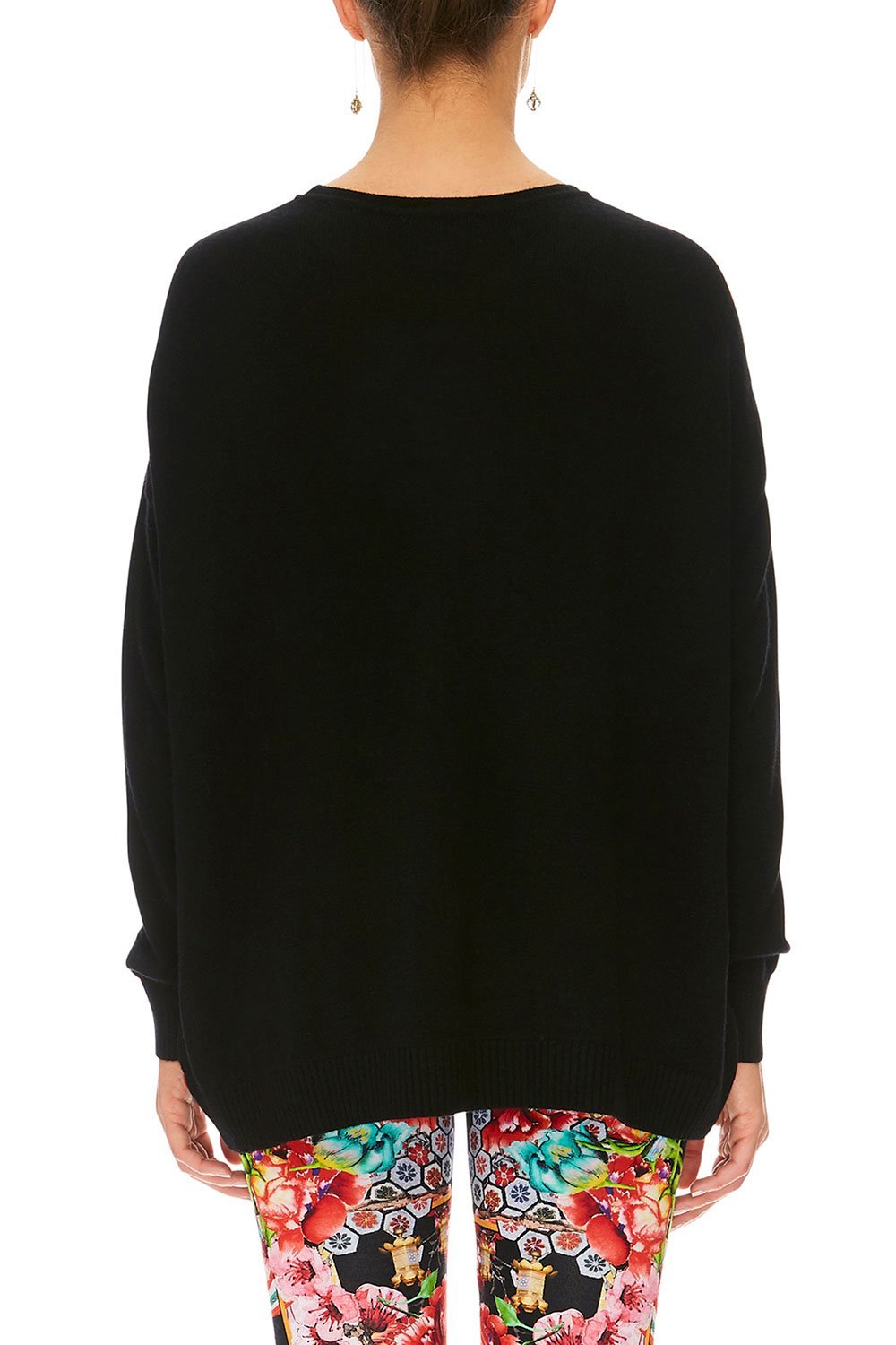 CAMILLA PAINTED LAND LOOSE FIT JUMPER W/ KNIT FRONT