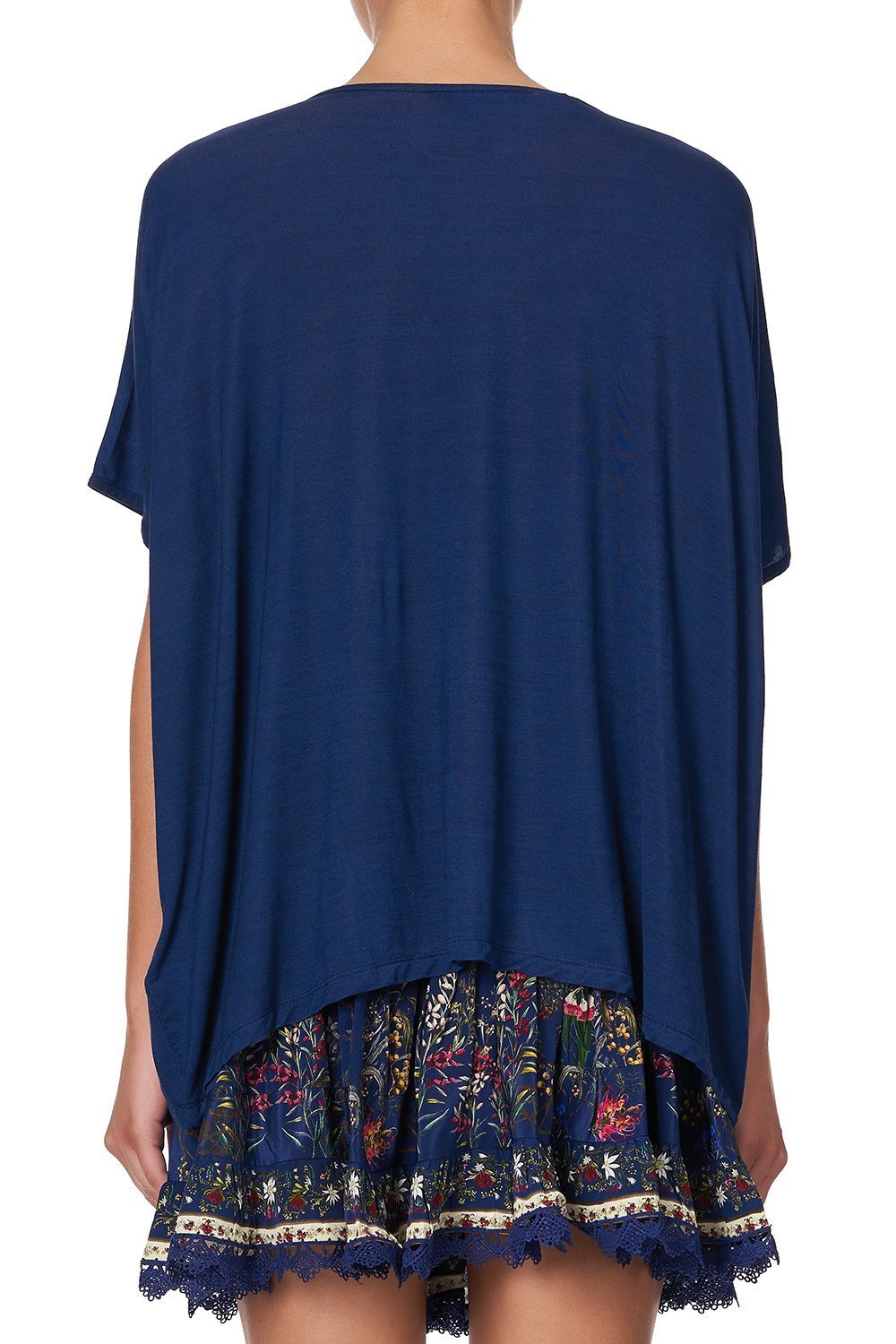 LOOSE FIT ROUND NECK TEE WINGS IN ARMS