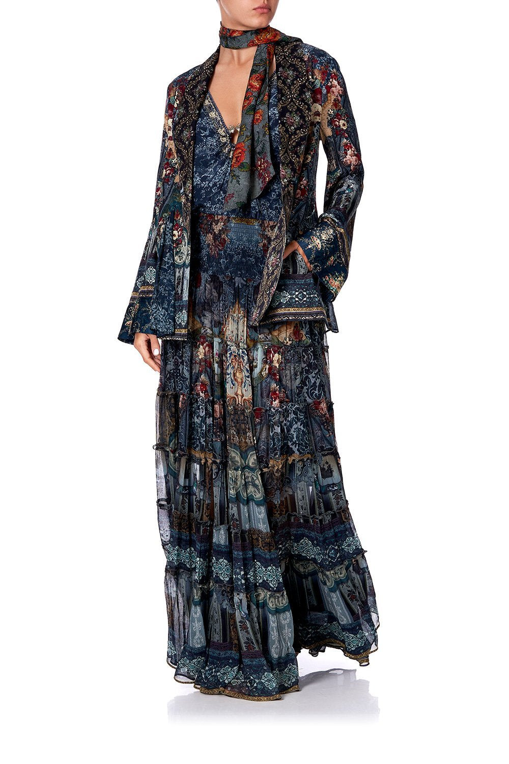 LOOSE JACKET WITH GODETS HOTEL BOHEME