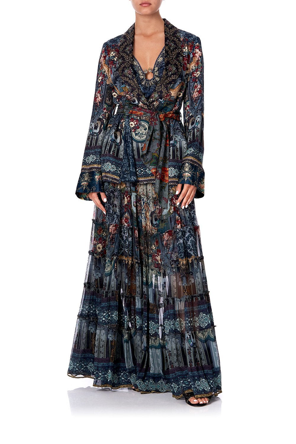 LOOSE JACKET WITH GODETS HOTEL BOHEME