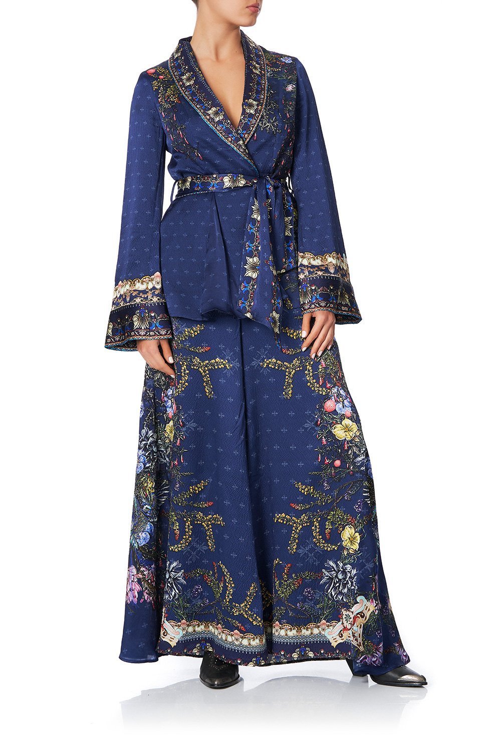 LOOSE JACKET WITH GODETS SOUTHERN TWILIGHT