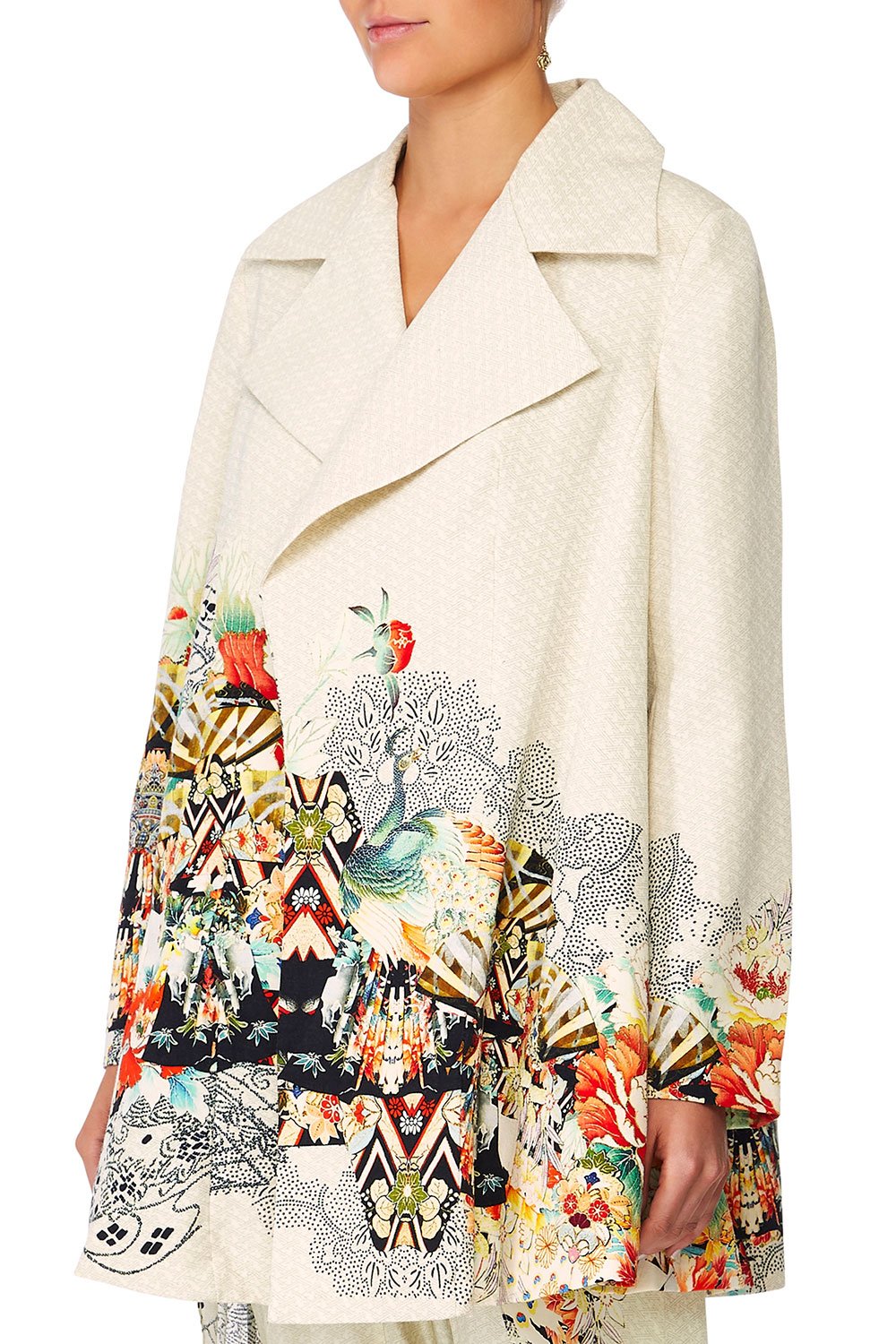 CAMILLA LOVE SPELLS OPEN COAT WITH WIDE COLLAR